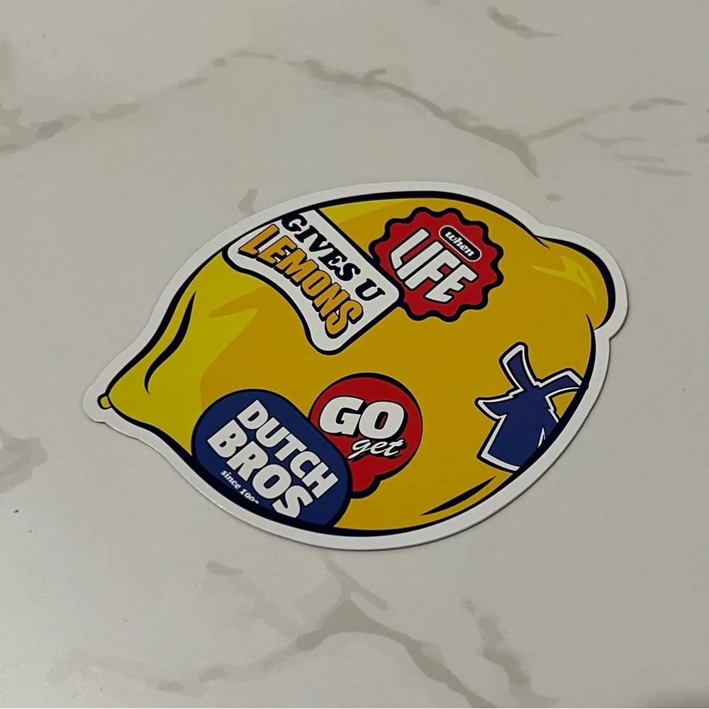 Dutch Bros Lemon Sticker - Picture 1 of 4